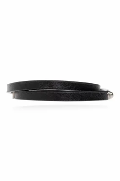 Saint Laurent BLACK Leather bracelet