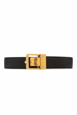 Saint Laurent BLACK Leather Belt