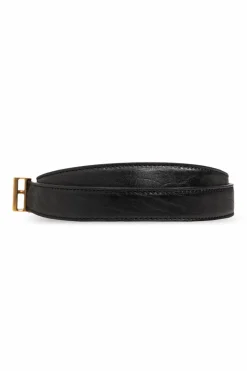 Saint Laurent BLACK Leather Belt
