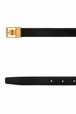 Saint Laurent BLACK Leather Belt