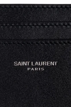 Saint Laurent BLACK Leather card holder