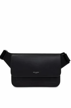 Saint Laurent BLACK Leather fanny pack