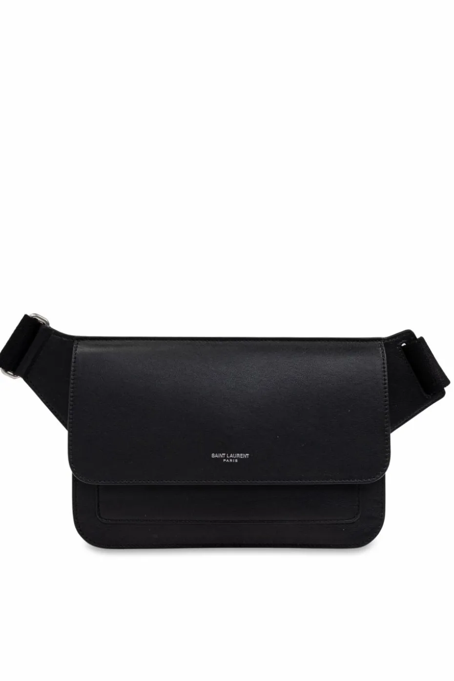 Saint Laurent BLACK Leather fanny pack