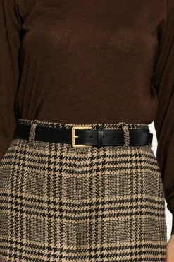Saint Laurent BLACK Leather belt