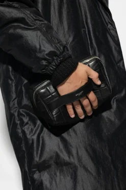 Saint Laurent BLACK Leather wash bag
