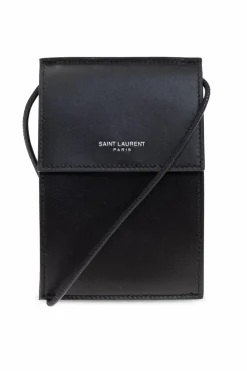 Saint Laurent BLACK Leather neck bag