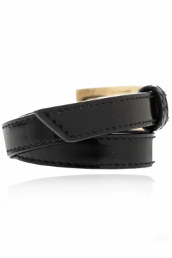 Saint Laurent BLACK Leather bracelet
