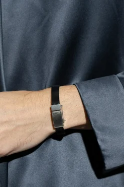 Saint Laurent BLACK Leather bracelet