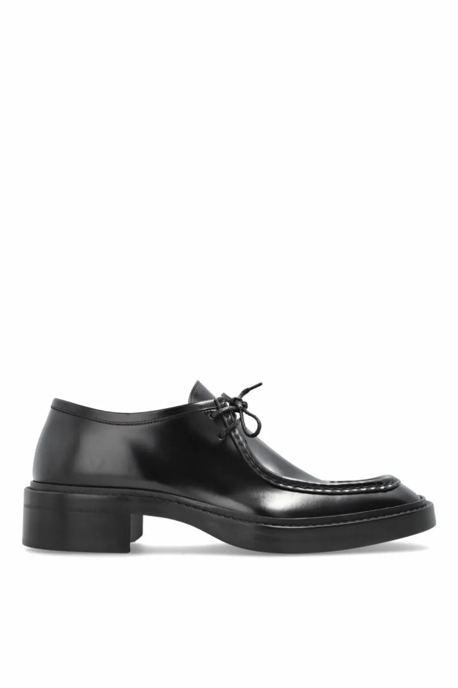Saint Laurent BLACK Leather shoes "New Bourbon"