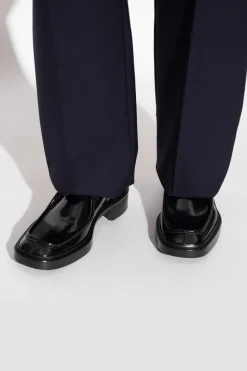 Saint Laurent BLACK Leather shoes "New Bourbon"