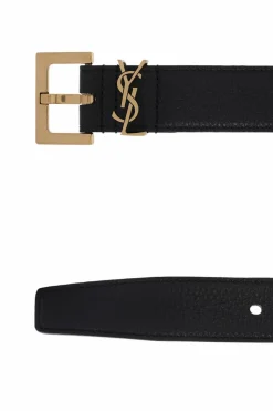 Saint Laurent BLACK Logo belt