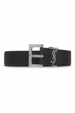 Saint Laurent BLACK Logo belt