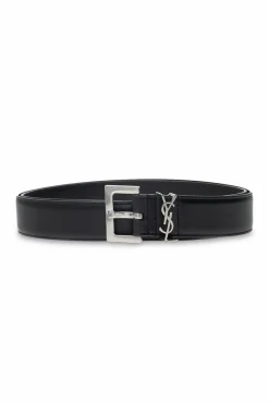 Saint Laurent BLACK Logo belt