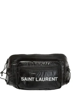 Saint Laurent BLACK Logo-printed belt bag