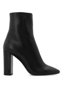 Saint Laurent BLACK ‘Lou’ heeled ankle boots