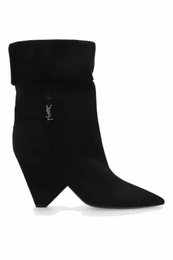 Saint Laurent BLACK ‘Niki’ suede ankle boots