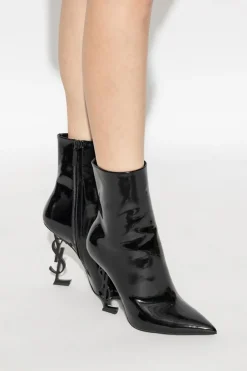 Saint Laurent BLACK ‘Opyum’ heeled ankle boots