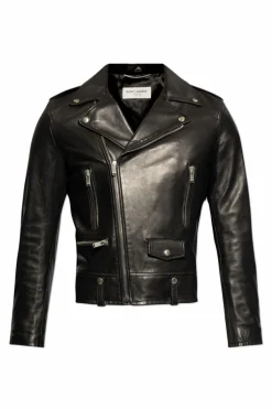 Saint Laurent BLACK Padded biker jacket