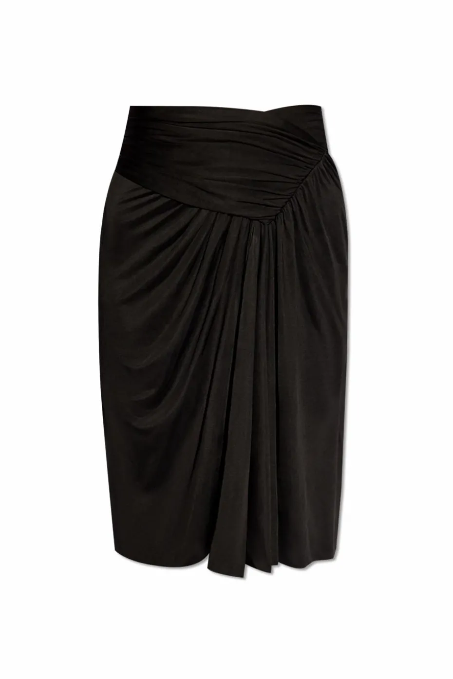 Saint Laurent BLACK Pencil skirt with pleats