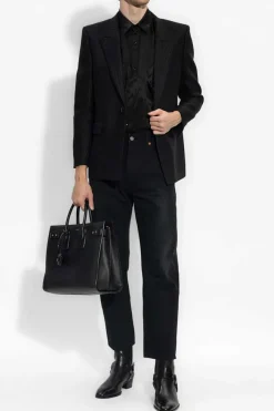 Saint Laurent BLACK Pinstriped blazer