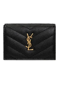 Saint Laurent BLACK Quilted wallet