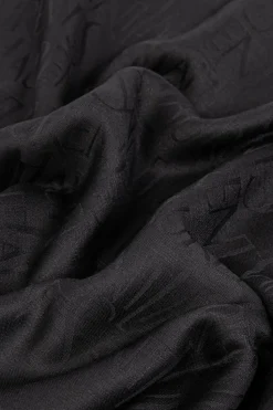 Saint Laurent BLACK Scarf with logo