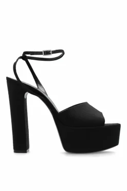 Saint Laurent BLACK ‘Sexy’ platform sandals