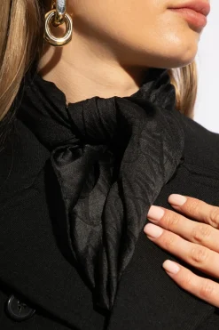 Saint Laurent BLACK Shawl with logo