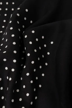Saint Laurent BLACK Shawl with frayed edges