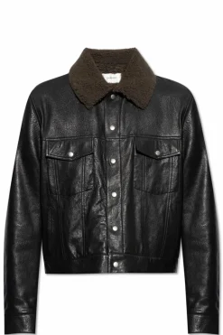 Saint Laurent BLACK Shearling coat