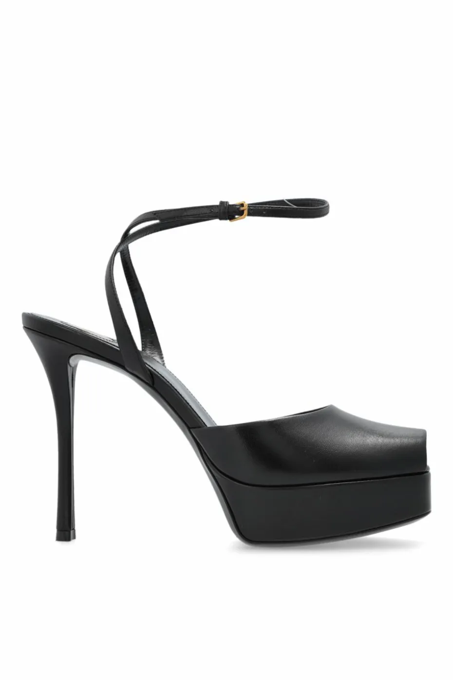 Saint Laurent BLACK Shoes La Scandale on platform