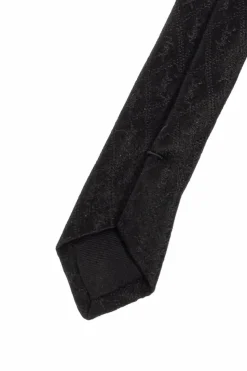 Saint Laurent BLACK Silk tie with monogram