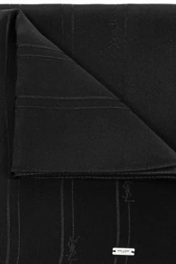 Saint Laurent BLACK Silk scarf
