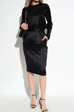 Saint Laurent BLACK Silk top