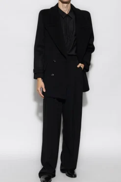 Saint Laurent BLACK Silk shirt with lurex threads