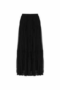 Saint Laurent BLACK Silk skirt