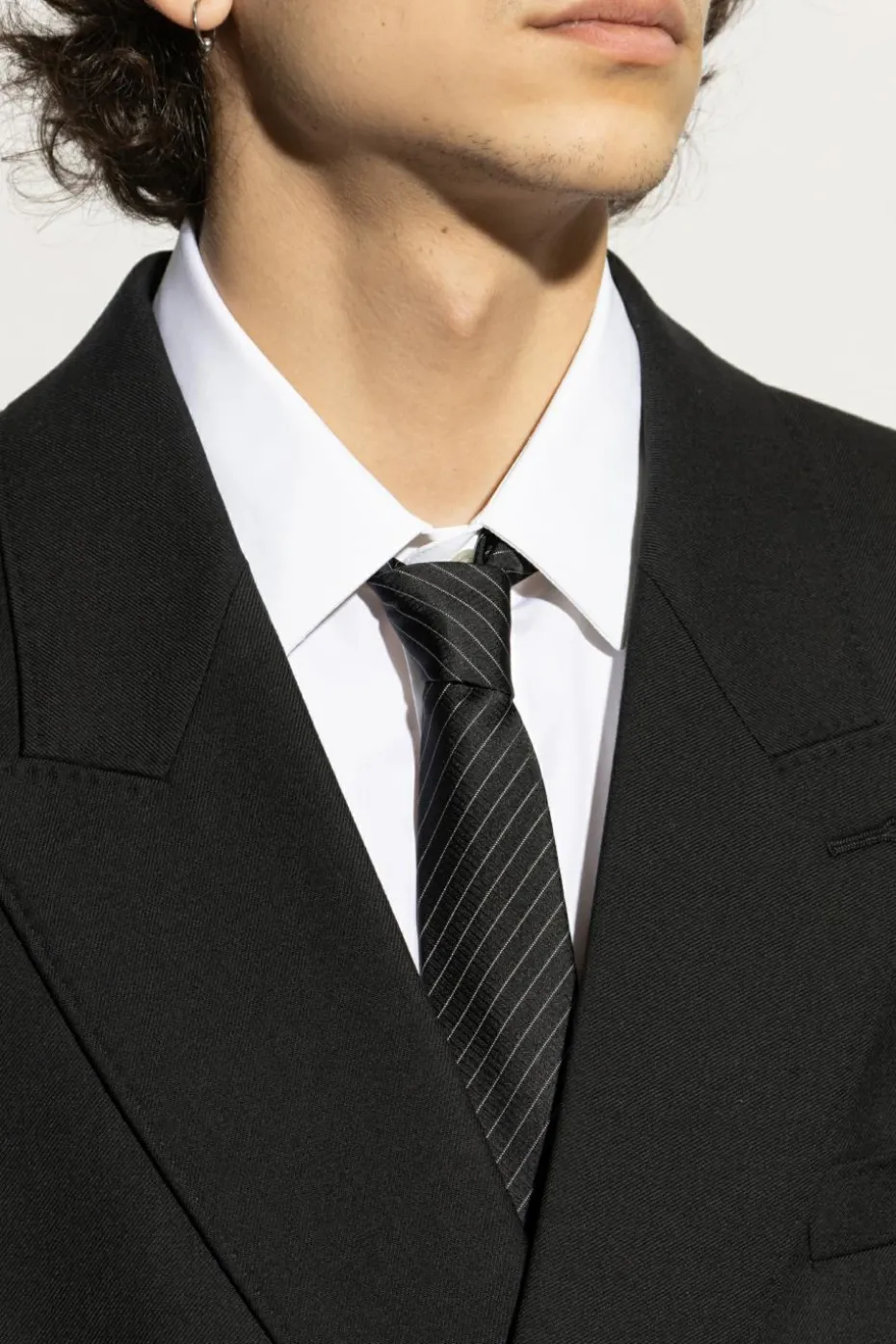 Saint Laurent BLACK Silk tie