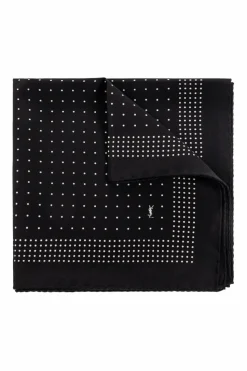 Saint Laurent BLACK Silk Scarf