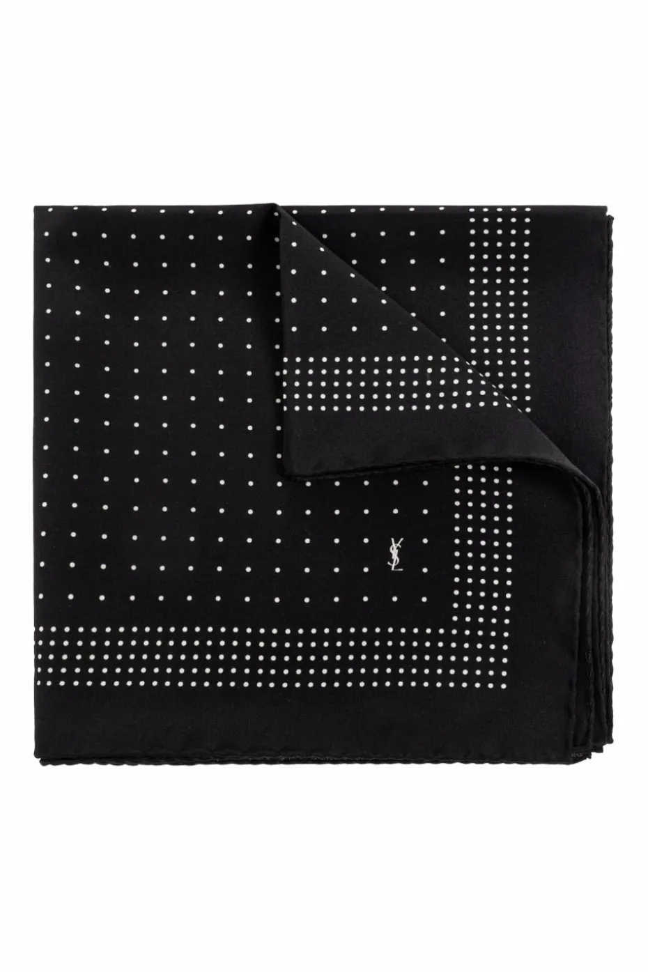 Saint Laurent BLACK Silk Scarf