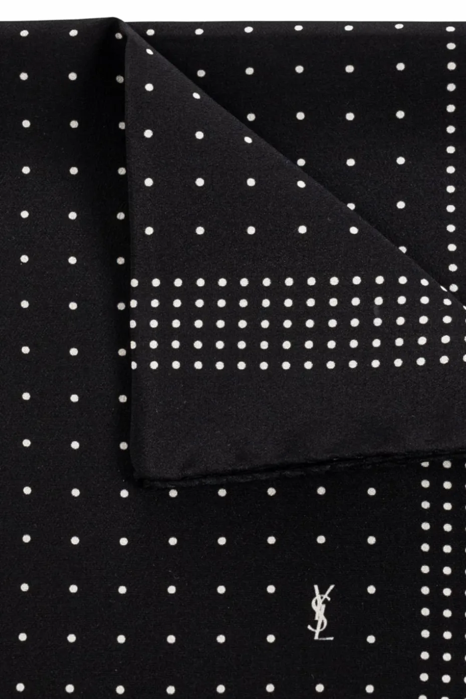 Saint Laurent BLACK Silk Scarf