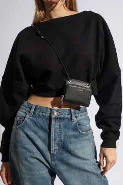 Saint Laurent BLACK Strapped wallet