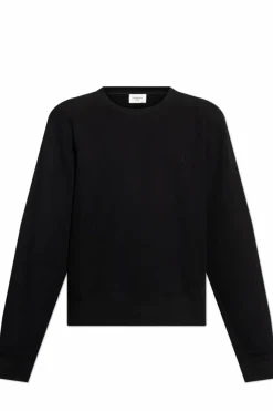 Saint Laurent BLACK Sweatshirt with embroidered logo