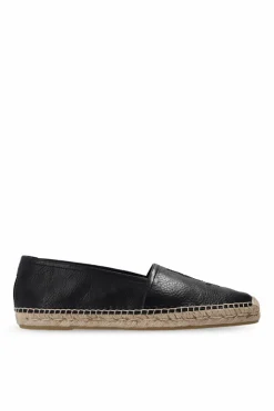 Saint Laurent BLACK ‘Toscano’ espadrilles with logo