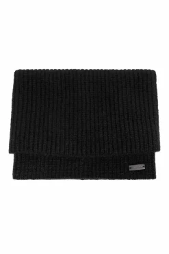 Saint Laurent BLACK Tube scarf with logo