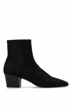 Saint Laurent BLACK ‘Vassili’ heeled ankle boots