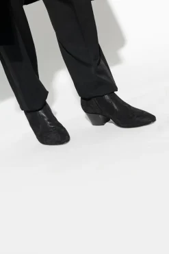Saint Laurent BLACK ‘Vassili’ heeled ankle boots
