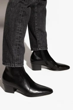 Saint Laurent BLACK ‘Vassili’ heeled ankle boots