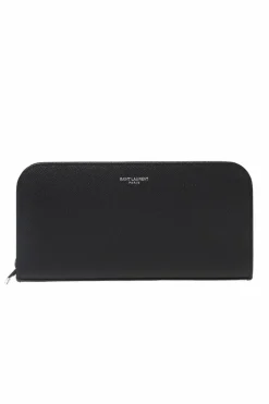 Saint Laurent BLACK Wallet with a logo
