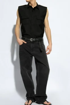 Saint Laurent BLACK Wide-leg jeans