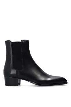 Saint Laurent BLACK 'Wyatt' Chelsea boots